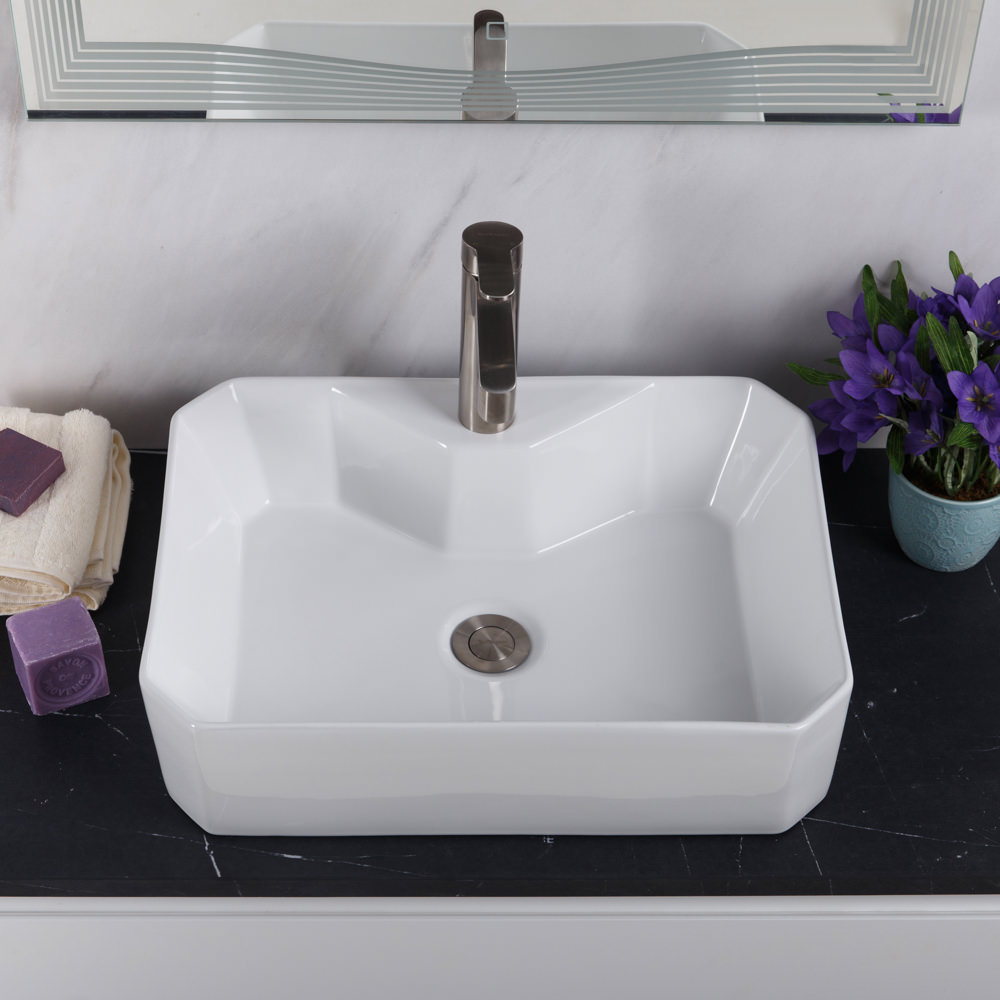 Накладная раковина BelBagno BB1387 37,5  см белая глянцевая в 100Kran: Широкий выбор и доступные цены.