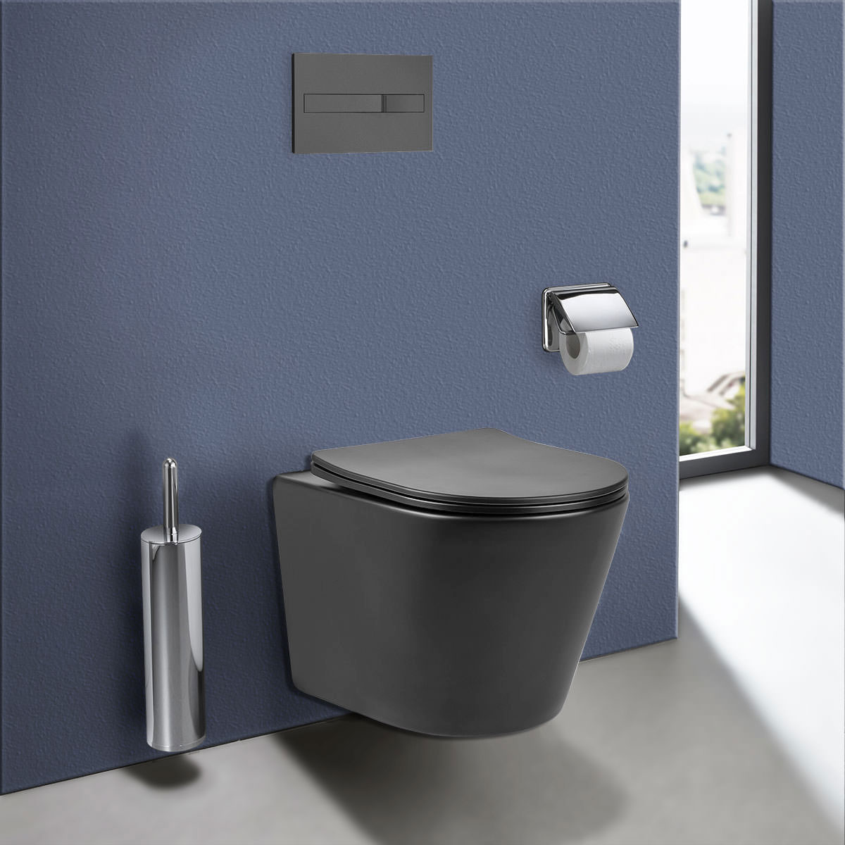 Унитаз подвесной Vincea Piatti VT1-11SMA цвет антрацит матовый ультратонкое soft-close сиденье в 100Kran: Широкий выбор и доступные цены.