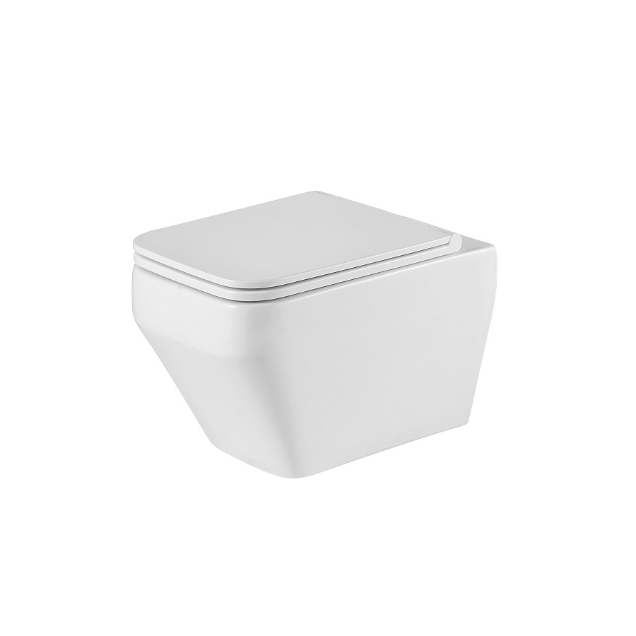 Унитаз подвесной Grossman GR-4410SQ безободковый смыв торнадо белый в 100Kran: Широкий выбор и доступные цены.