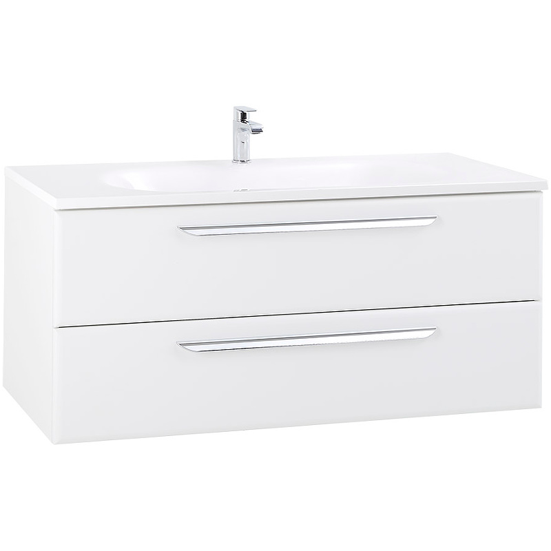 Тумба с раковиной подвесная CEZARES 75 см ECO-750-2C-SO-BL Bianco Lucido в 100Kran: Широкий выбор и доступные цены.
