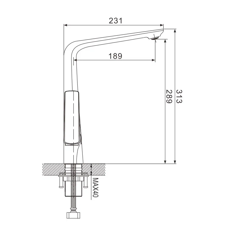 Смеситель для кухни Rose R1313H черный/хром в 100Kran: Широкий выбор и доступные цены.