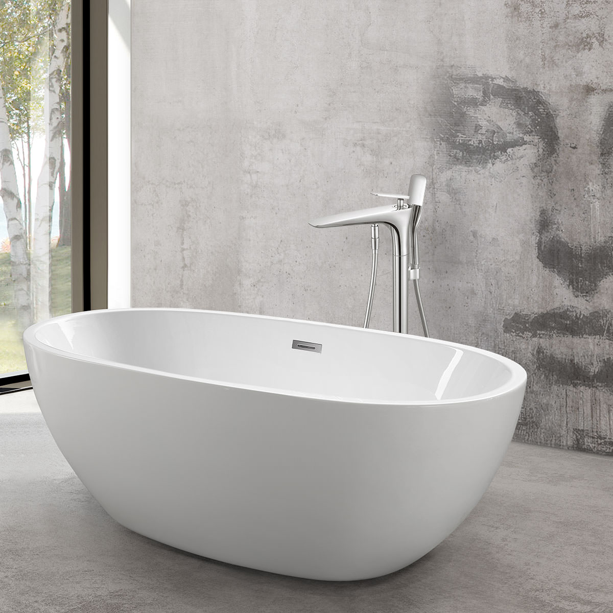 Смеситель для ванны напольный Vincea VTF-102CH хром в 100Kran: Широкий выбор и доступные цены.