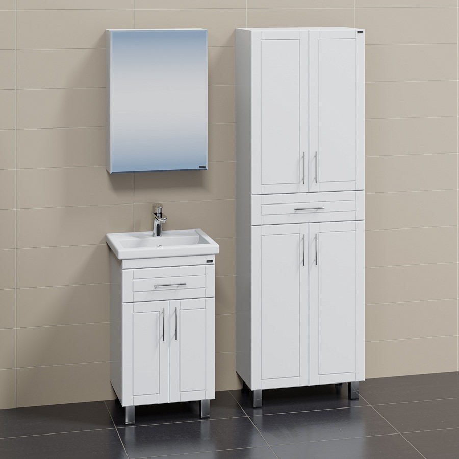 Тумба под раковину напольная СаНта Дублин 50 см 223002 белая в 100Kran: Широкий выбор и доступные цены.