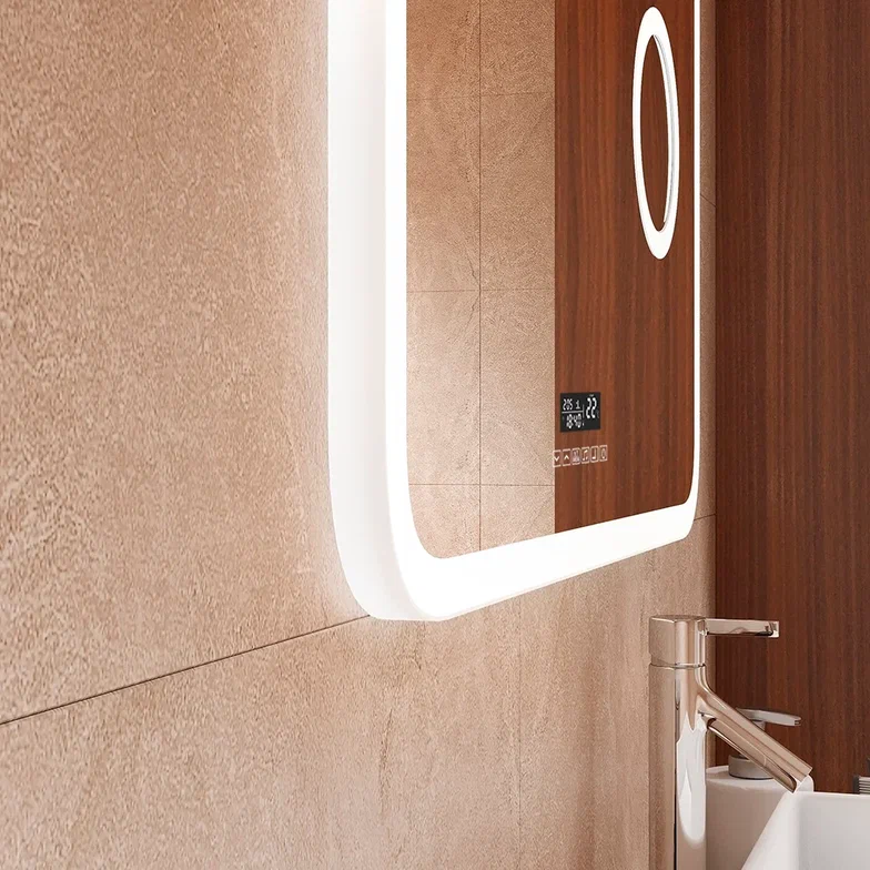 Зеркало с подсветкой "Bliss Led" 800х700 с увеличительным зеркалом, часами ЗЛП334 100Kran: Широкий выбор и доступные цены.