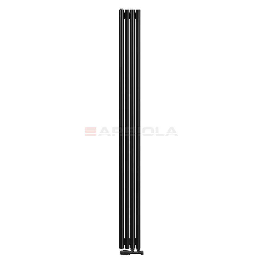 Вертикальный радиатор с нижним подключением Arbiola Iris V 96832 19,2 х 220 см черный матовый ral 9005 от интернет-магазина сантехники 100Kran!