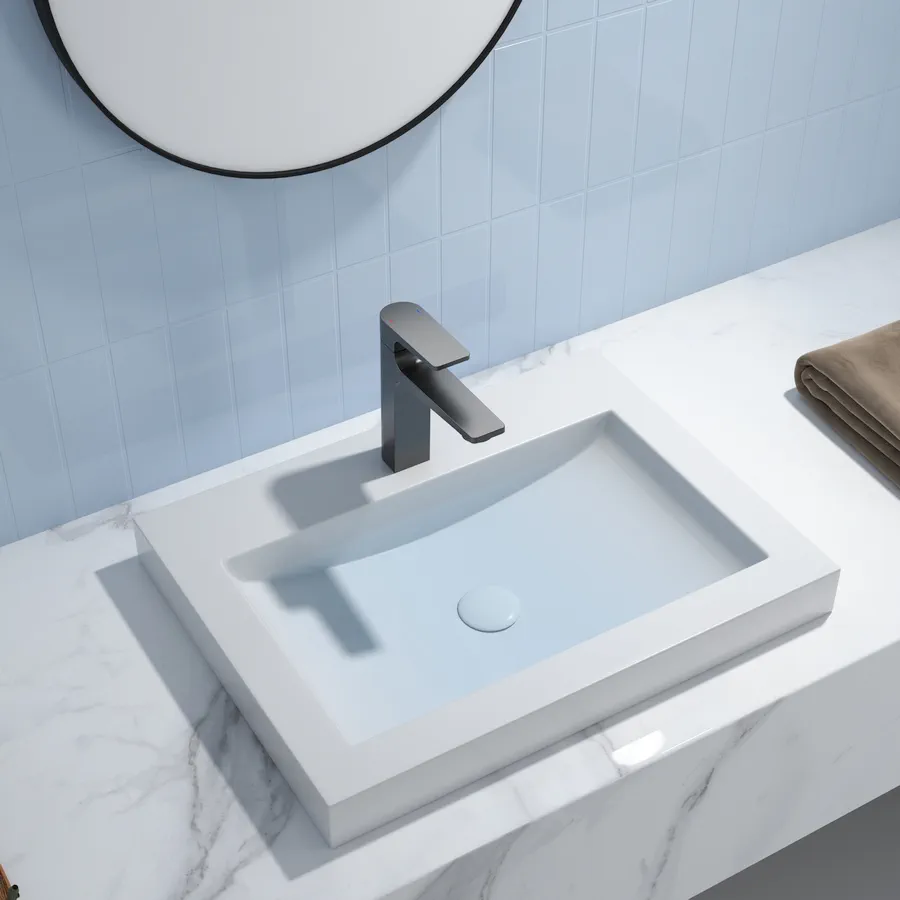 Смеситель для раковины FAUCET DREISER RH-G3001-QH оружейная сталь в 100Kran: Широкий выбор и доступные цены.