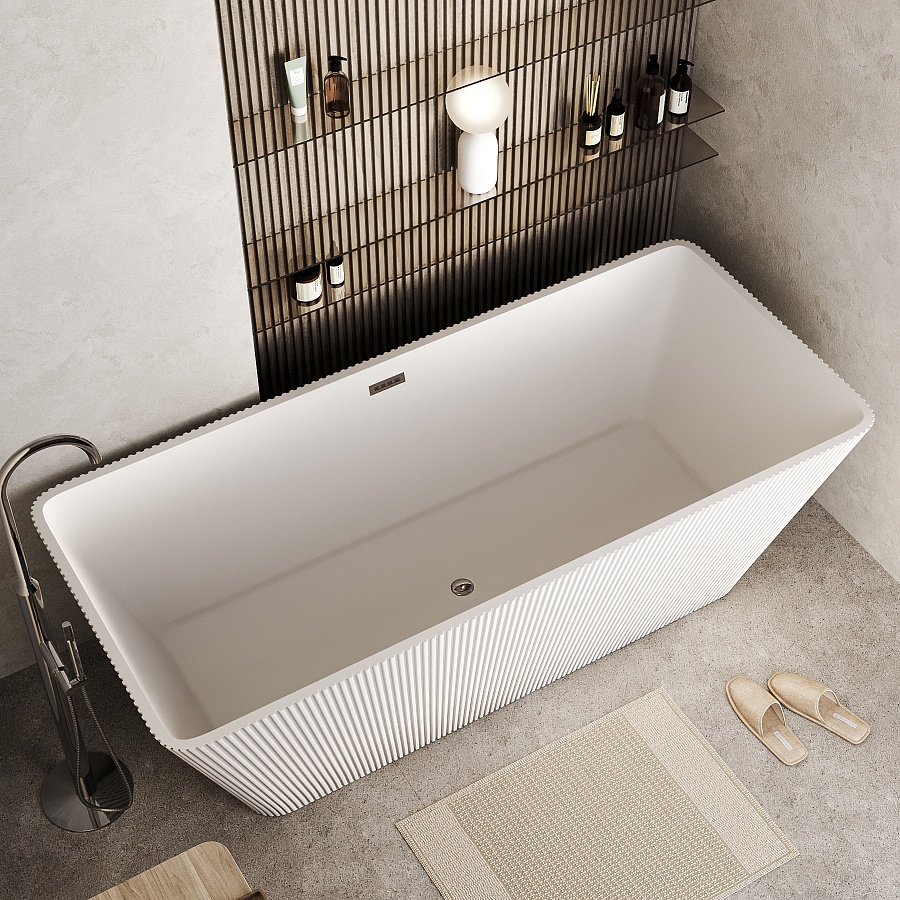 Ванна отдельностоящая Grossman Cristal GR-2022M 170х75х58 см белый матовый в 100Kran: Широкий выбор и доступные цены.