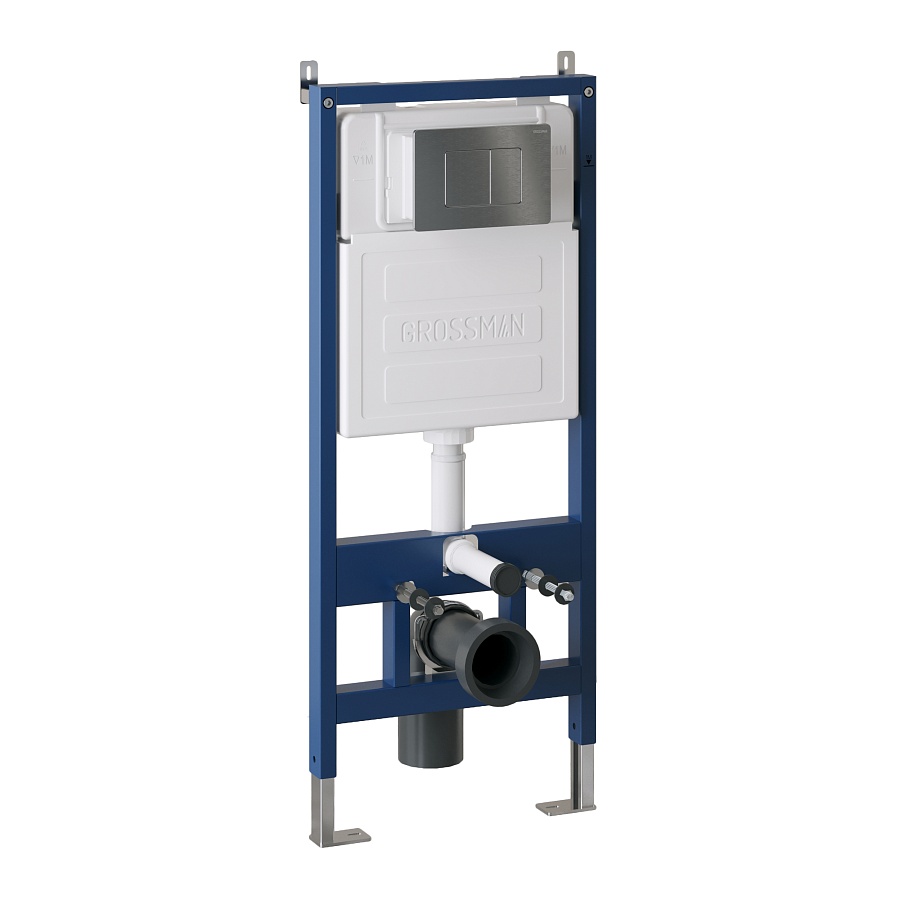 Комплект 3 в 1: Grossman инсталляция 900.K31.01.000+клавиша 700.K31.04.42M.42M графит сатиновый+унитаз GR-4440S в 100Kran: Широкий выбор и доступные цены.