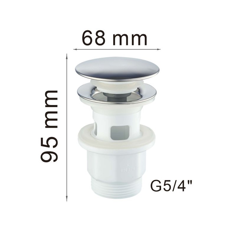 Донный клапан Haiba HB65-4 хром в 100Kran: Широкий выбор и доступные цены.