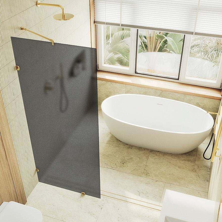 Душевая перегородка коннектор стена-стекло MaybahGlass MGD-271-3 195x79 см стекло графит матовое в 100Kran: Широкий выбор и доступные цены.