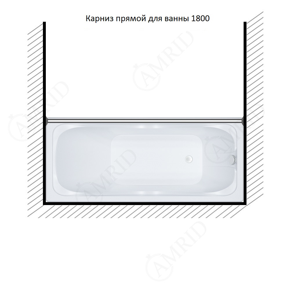 Карниз 1800 прямой AMRID в 100Kran: Широкий выбор и доступные цены.