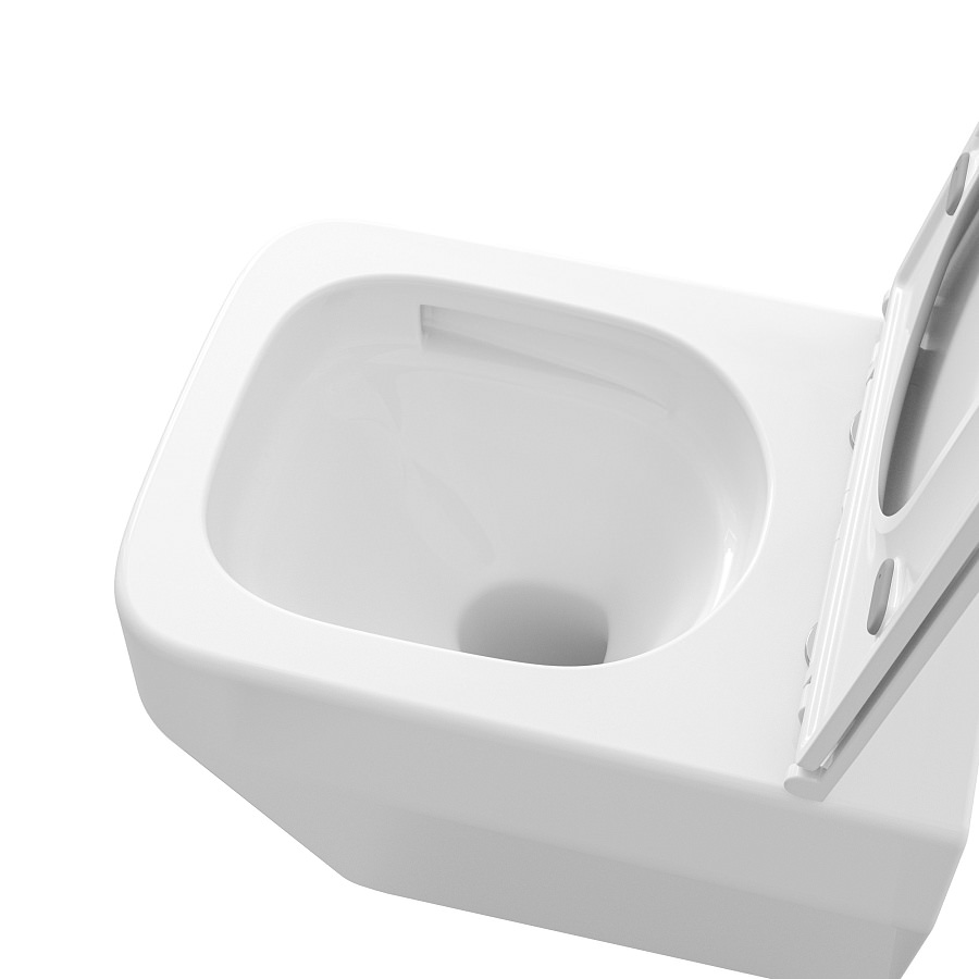 Унитаз подвесной Grossman GR-4410SQ безободковый смыв торнадо белый в 100Kran: Широкий выбор и доступные цены.