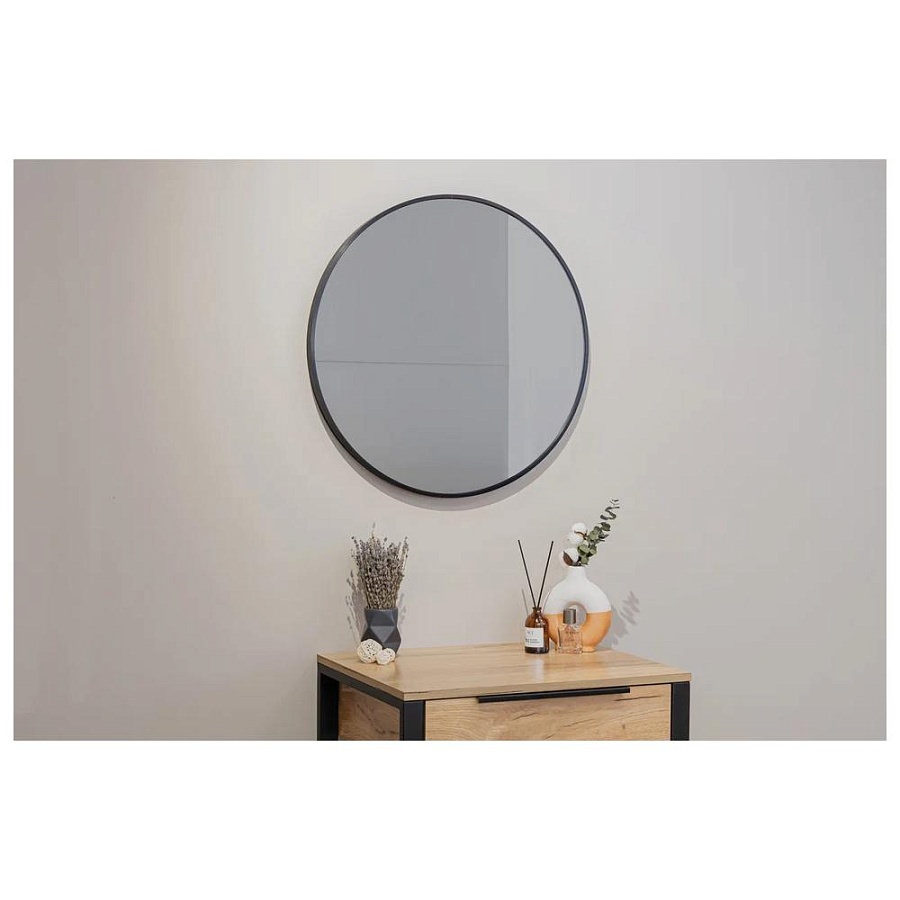 Зеркало Silver Mirrors Selena D70 см ФР-00002539 черное 100Kran: Широкий выбор и доступные цены.