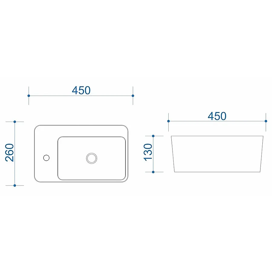 Раковина подвесная Maretti Aria AR13PD84-844 белая в 100Kran: Широкий выбор и доступные цены.
