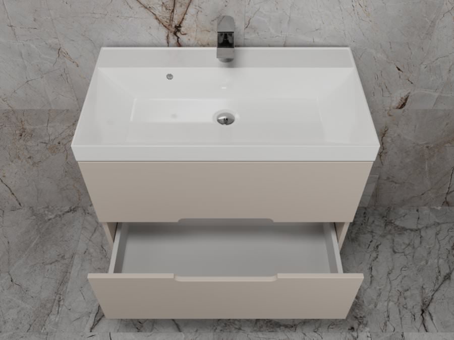 Тумба с раковиной подвесная Style Line Матис 80 умывальник Andrea Classic 800 крем ЛС-00002308 в 100Kran: Широкий выбор и доступные цены.