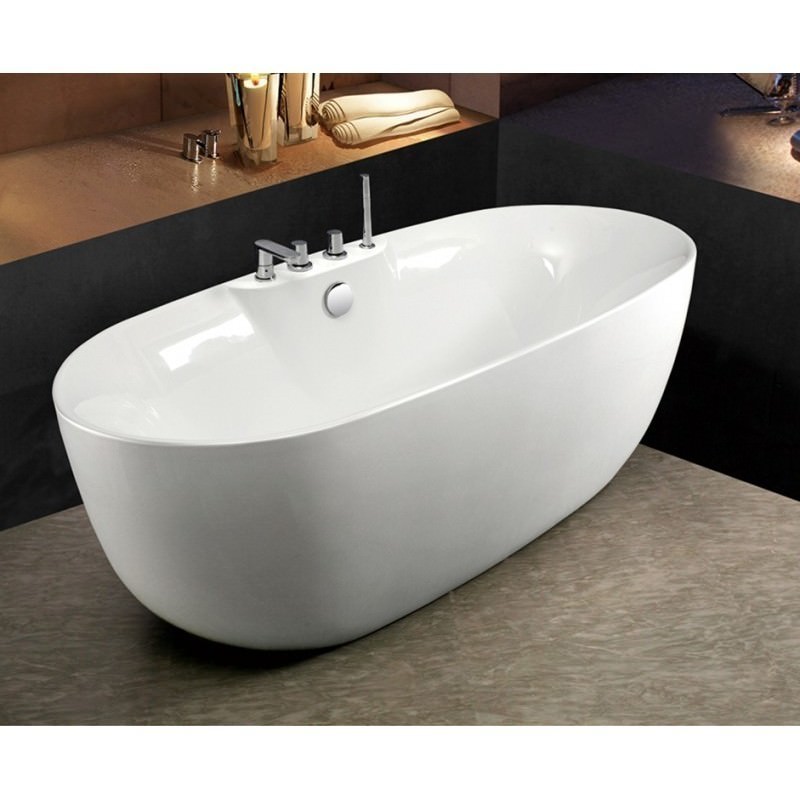 Ванна отдельностоящая акриловая ESBANO Rome-SM ESVAROMESM 170x80 белая в 100Kran: Широкий выбор и доступные цены.