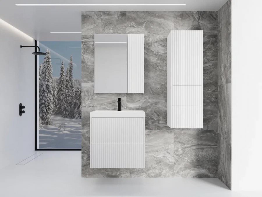 Тумба с раковиной подвесная Style Line Стокгольм 70 умывальник Andrea Classic 700 белый рифленый софт ЛС-00002313 в 100Kran: Широкий выбор и доступные цены.