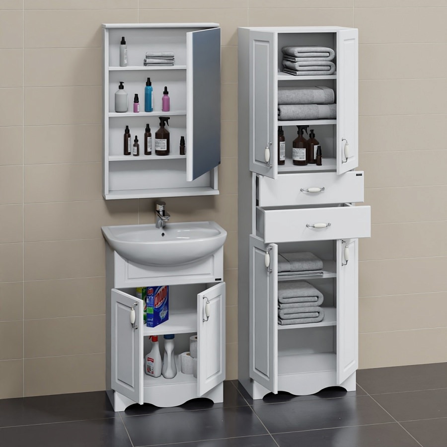 Шкаф-пенал САНТА Верона 60 см белый 700134 в 100Kran: Широкий выбор и доступные цены.