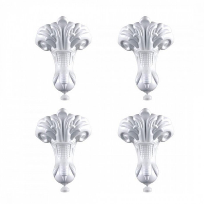 Ножки декоративные для отдельностоящей ванны Delice Vintage Белые комплект 4 шт в 100Kran: Широкий выбор и доступные цены.