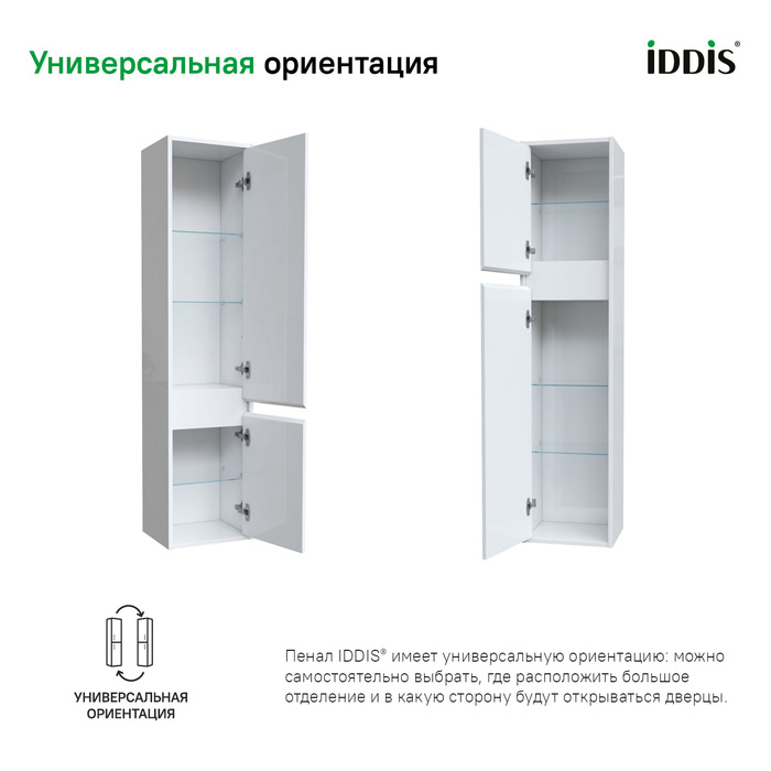 Пенал подвесной 35 см Esper IDDIS ESP35W0i97 белый в 100Kran: Широкий выбор и доступные цены.