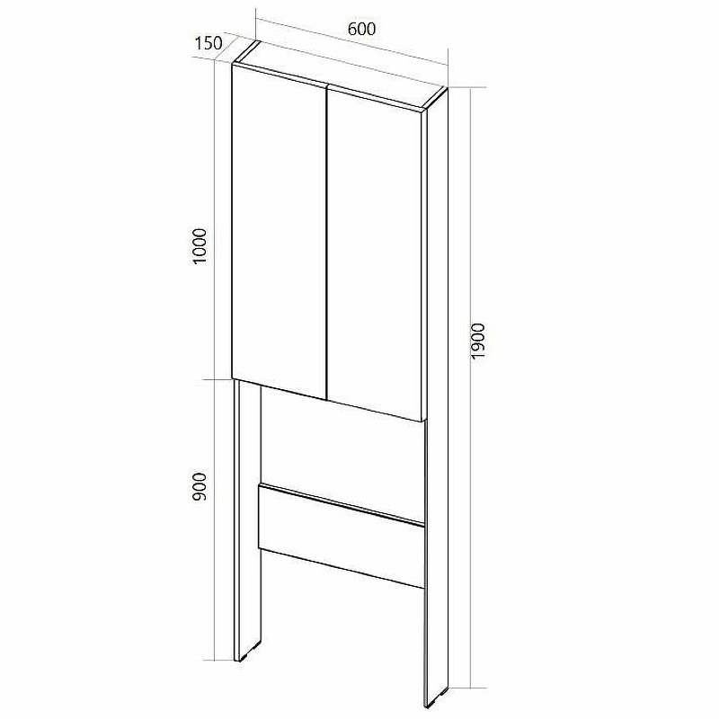 Шкаф над унитазом 1Marka Gaula 60Н 2д.White  У92519 от интернет-магазина 100Kran.ru!