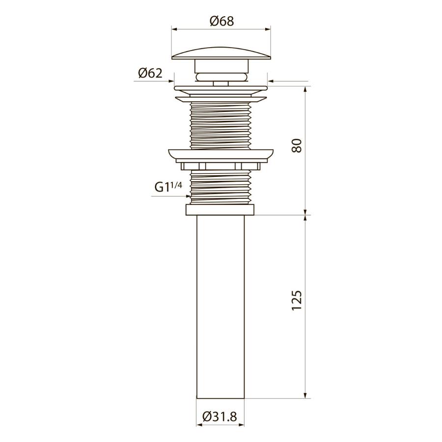 Донный клапан Point PN000Z1GM графит в 100Kran: Широкий выбор и доступные цены.