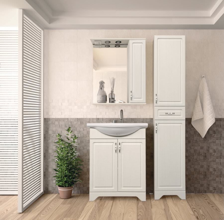 Тумба под раковину напольная  Style Line Олеандр-2 65  рельеф пастель  ЛС-00000199 в 100Kran: Широкий выбор и доступные цены.