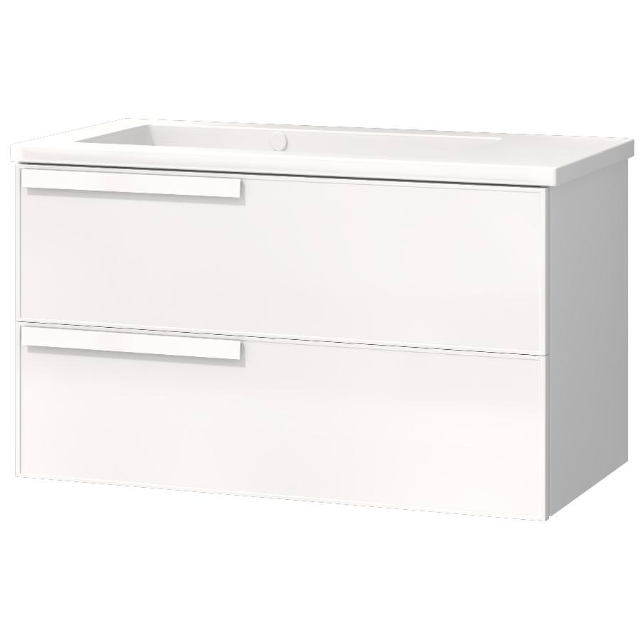 Тумба подвесная с раковиной Maxonor Pure Life SALON AMETHYST 98 см PL-MC01-98-WH белый глянец в 100Kran: Широкий выбор и доступные цены.