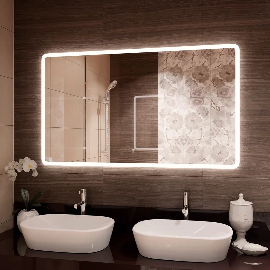 Зеркало с подсветкой "Demure medium" 1200x700 100Kran: Широкий выбор и доступные цены.