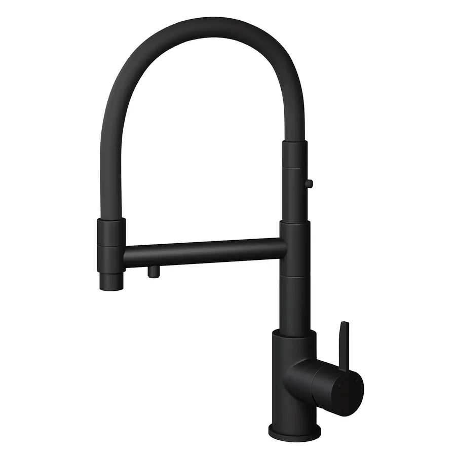 Смеситель для кухни с подключением фильтра FAUCET DREISER RH-7732-BK черный сатин в 100Kran: Широкий выбор и доступные цены.