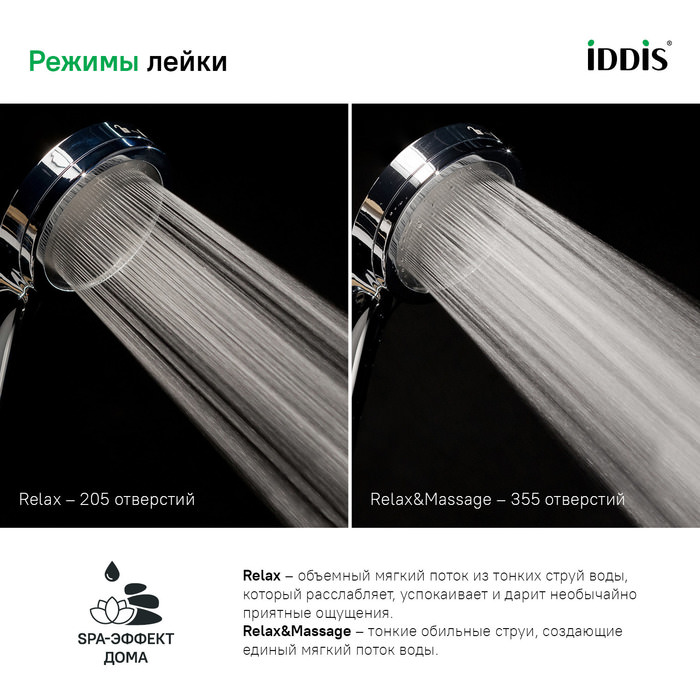 Лейка для душа SpaHome IDDIS SPA1F00i18 хром в 100Kran: Широкий выбор и доступные цены.