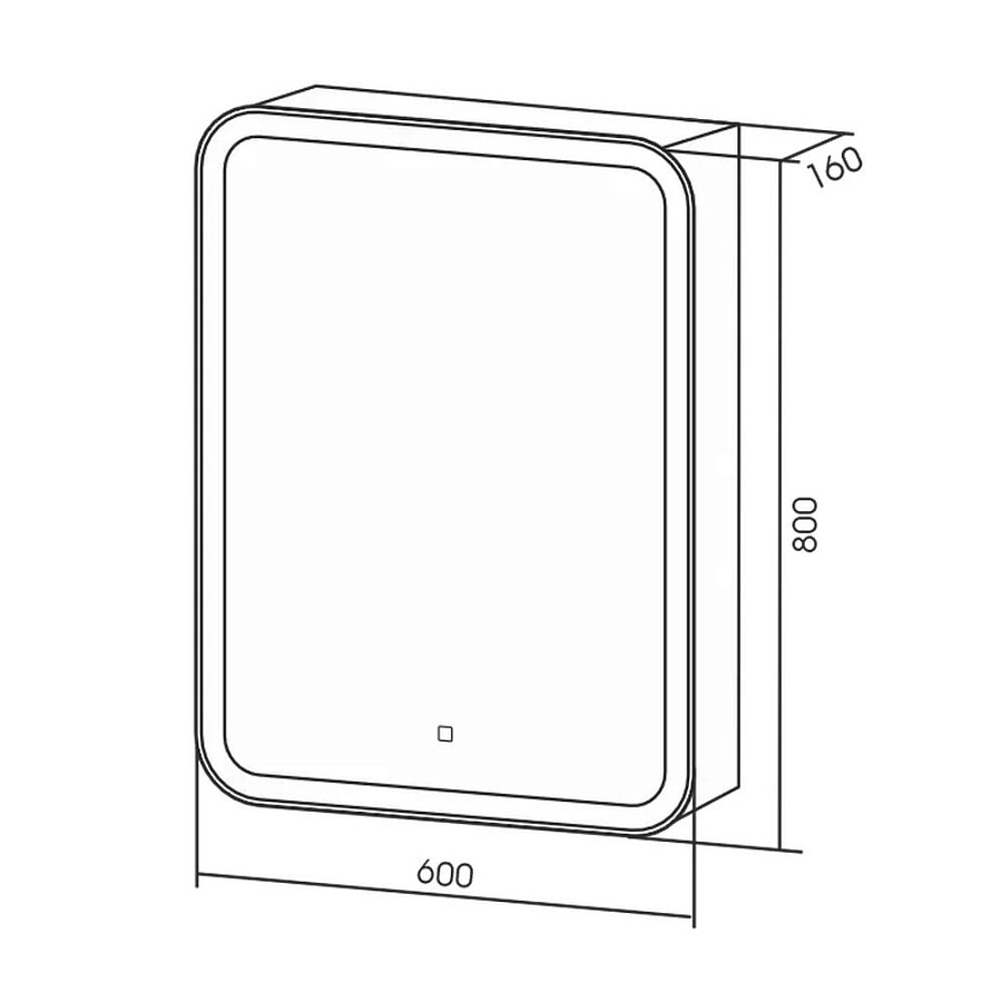 Зеркальный шкаф с подсветкой Silver Mirrors Фиджи 60 х 80 см LED-00002364 сенсорный выключатель создать уют и комфорт, это просто!