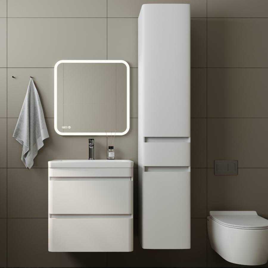 Тумба с раковиной подвесная  Style Line  Атлантика 60 Люкс антискрейч PLUS умывальник Атлантик 60 СС-00002206 в 100Kran: Широкий выбор и доступные цены.