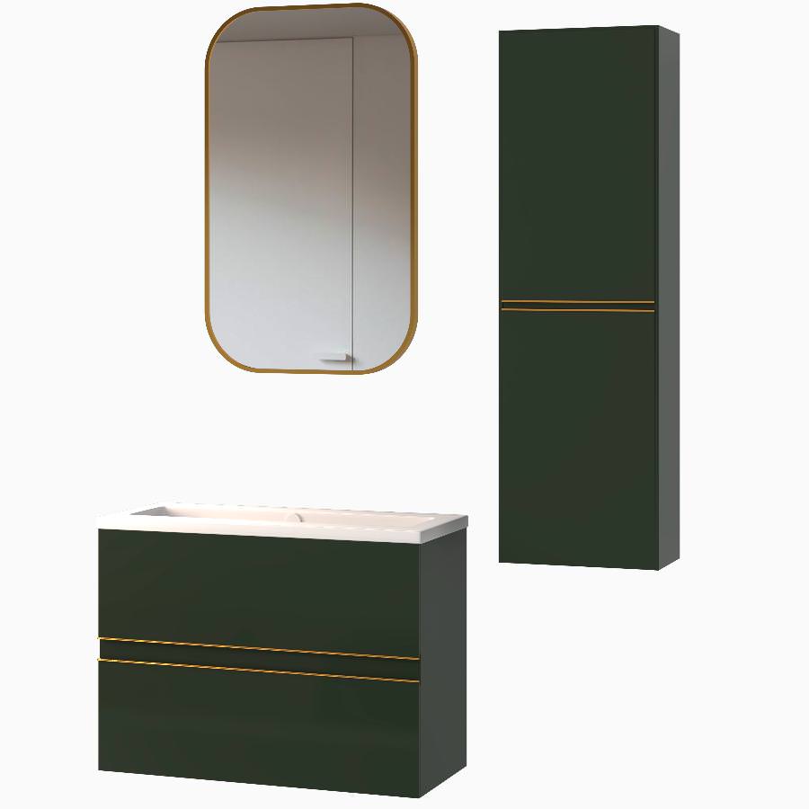Тумба подвесная с раковиной Maxonor Pure Life SALON Sentimiento 78 см PL-MC02-78-GY белый глянец с золотой отделкой в 100Kran: Широкий выбор и доступные цены.