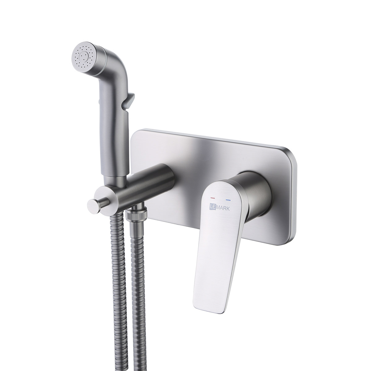 Гигиенический душ встраиваемый Lemark Bronx LM3720GM графит в 100Kran: Широкий выбор и доступные цены.