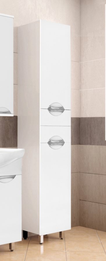 Пенал напольный Style Line Жасмин 36  белый ЛС-00000045 в 100Kran: Широкий выбор и доступные цены.