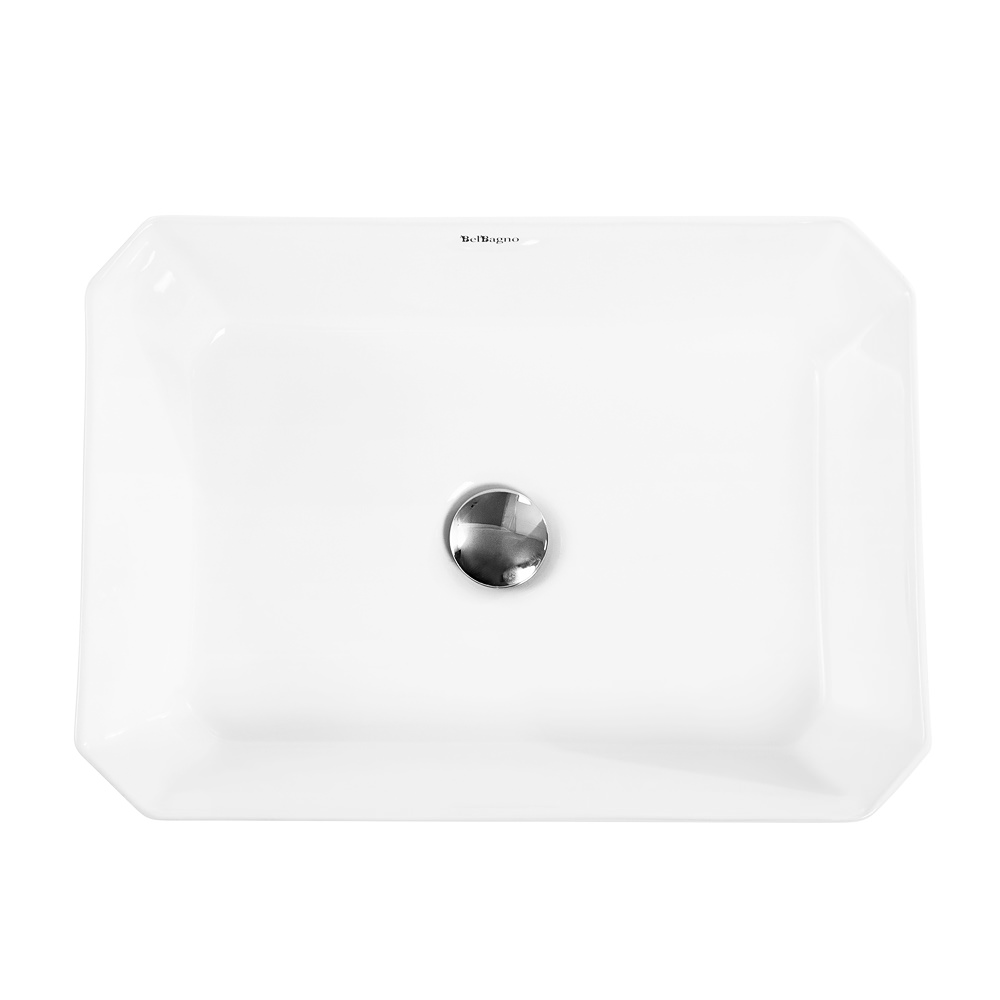 Накладная раковина BelBagno BB1386 36,5  см белая глянцевая в 100Kran: Широкий выбор и доступные цены.
