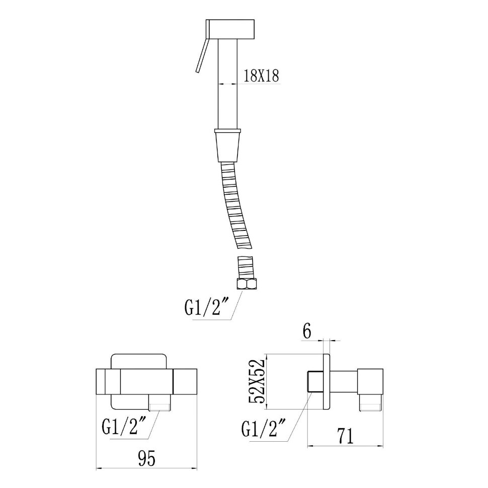 Гигиенический душ без смесителя Savol S-FXQ009W белый в 100Kran: Широкий выбор и доступные цены.