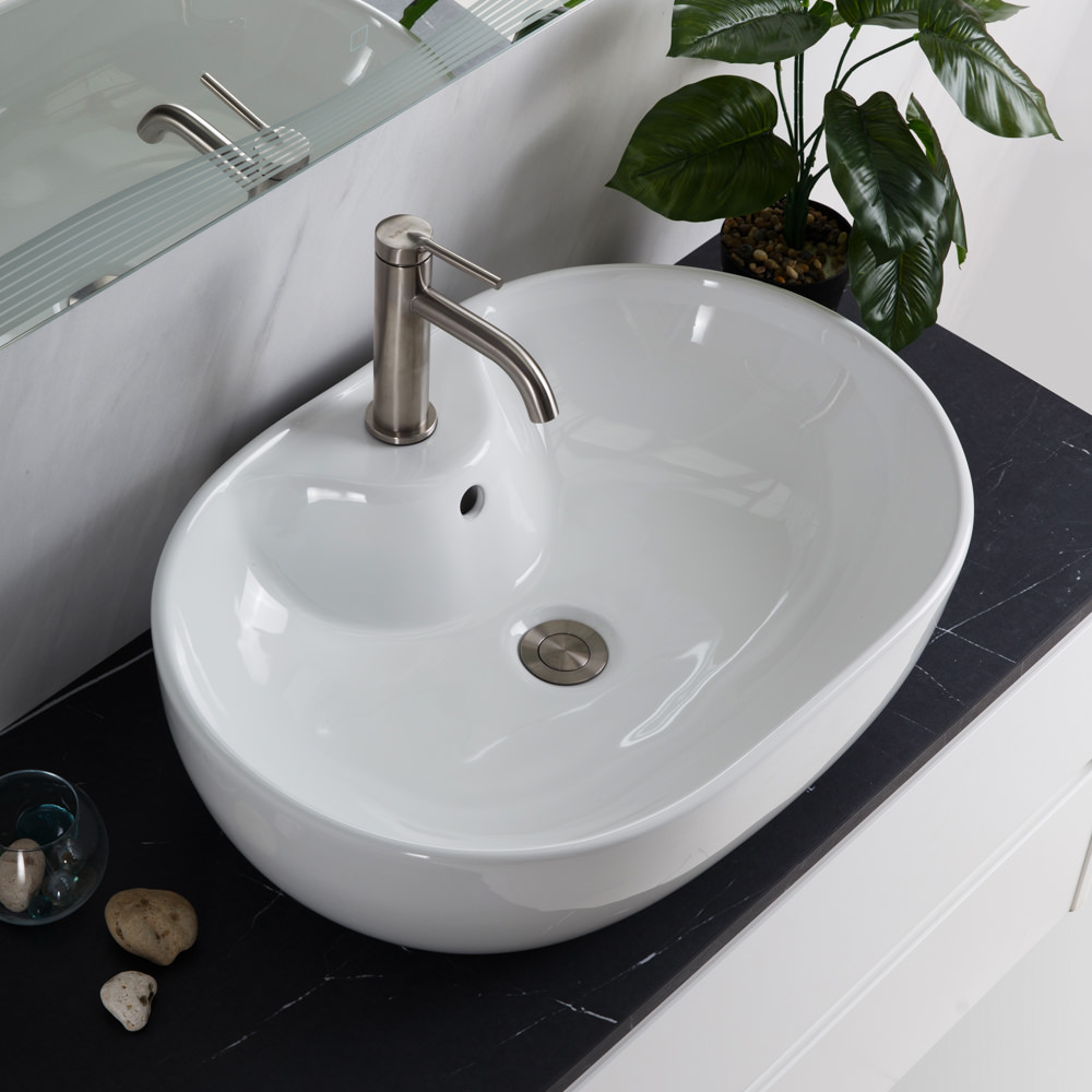 Накладная раковина BelBagno BB1151 60  см белая глянцевая в 100Kran: Широкий выбор и доступные цены.