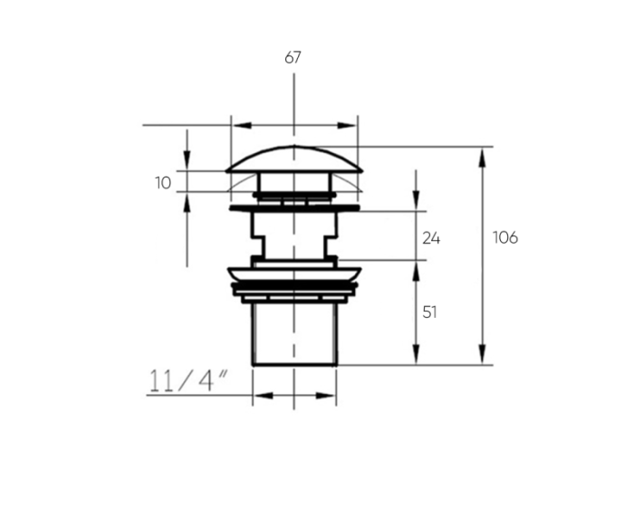 Донный клапан Bronze de Luxe 1001/1B черный в 100Kran: Широкий выбор и доступные цены.