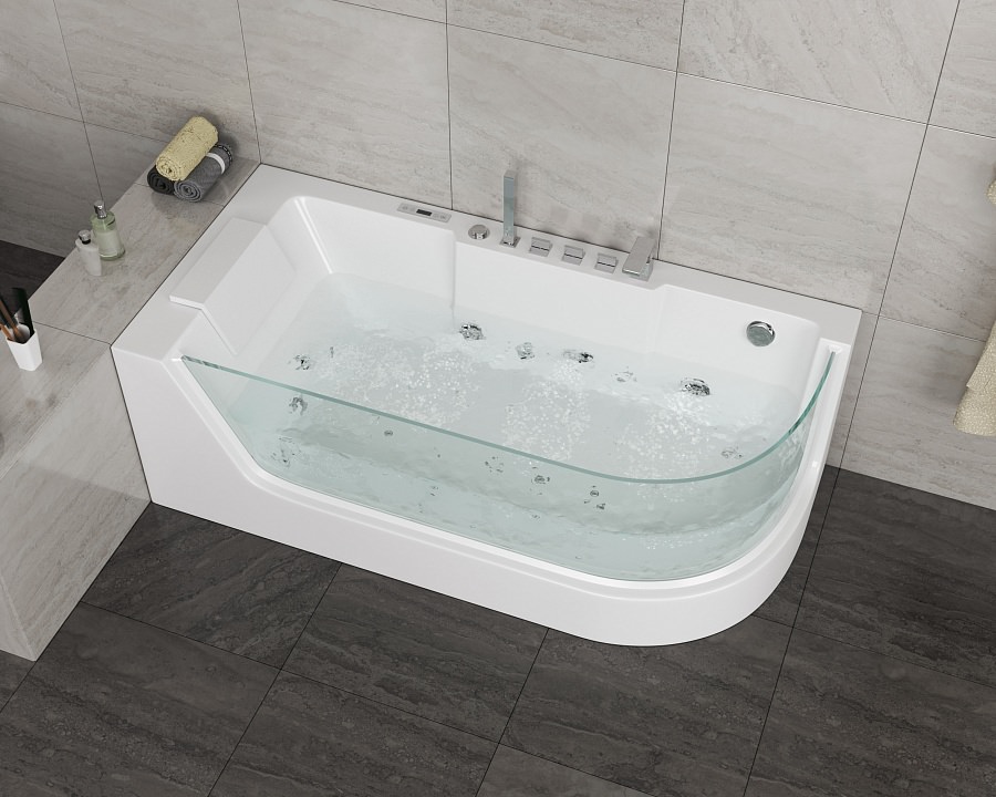 Ванна с гидромассажем Grossman GR-17000L 80x170x59 см белая глянцевая в 100Kran: Широкий выбор и доступные цены.