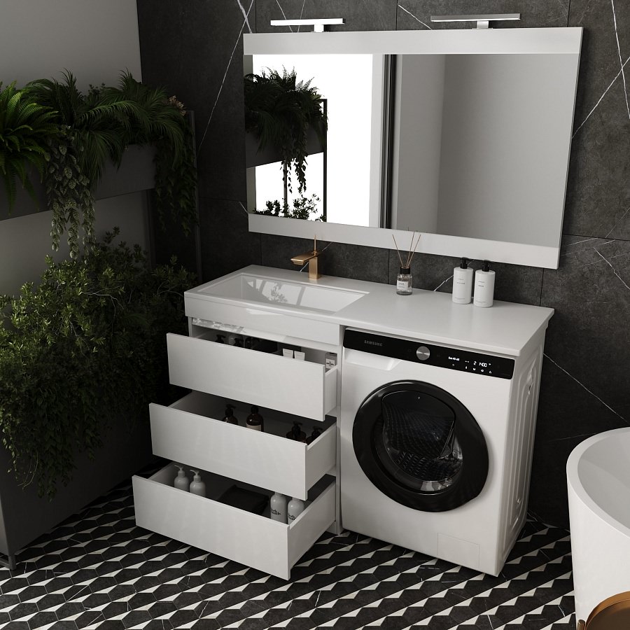 Зеркало  Style Line  "Даллас 130" Люкс белое СС-00000581 100Kran: Широкий выбор и доступные цены.