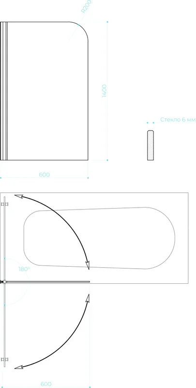 Шторка поворотная MaybahGlass MGV-928-ФП002-6 140х60 см стекло с рисунком в 100Kran: Широкий выбор и доступные цены.