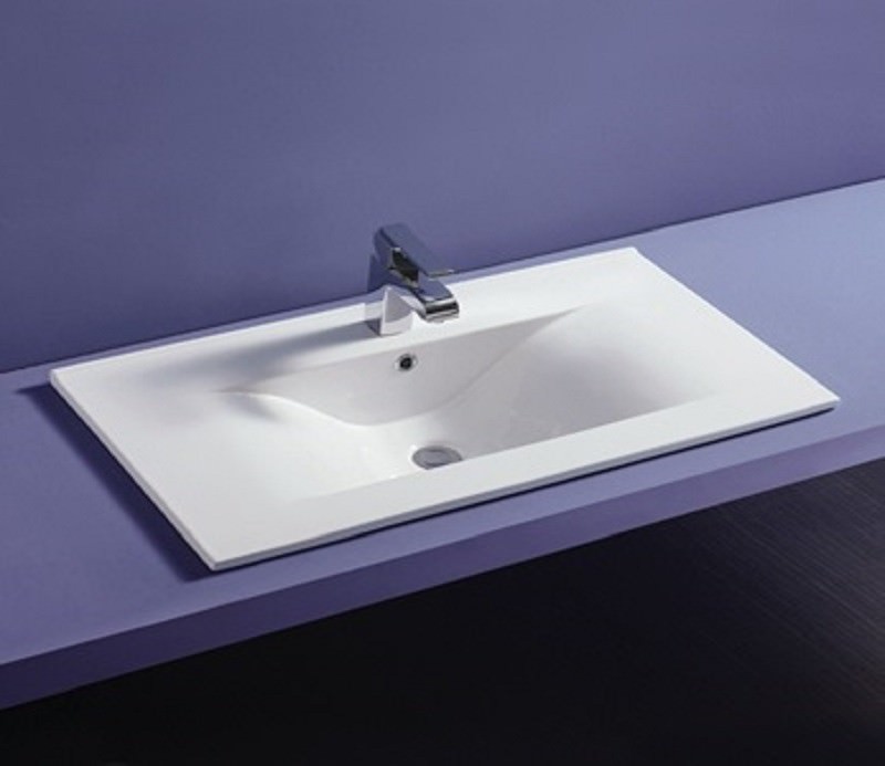 Раковина врезная  CeramaLux 807-80 81,5 см белая в 100Kran: Широкий выбор и доступные цены.