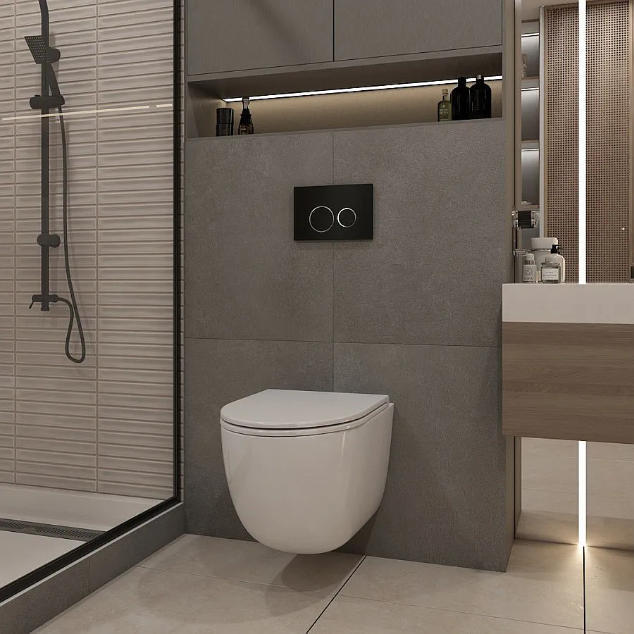 Клавиша смыва Maretti Elena AC12EA-564 черный хром в 100Kran: Широкий выбор и доступные цены.