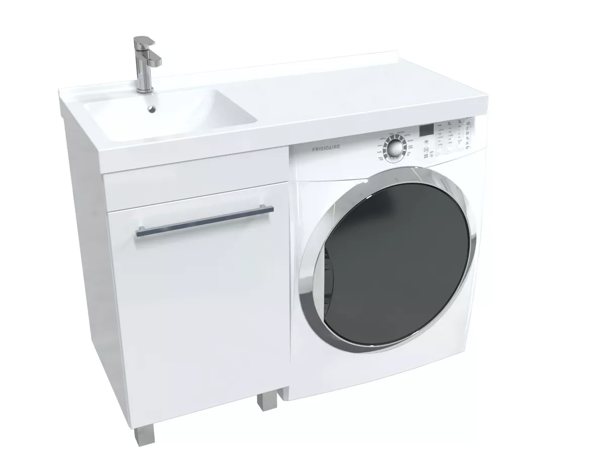 Тумба напольная 1Marka Wash 48Н 1д. белый глянец Ц0000002638 в 100Kran: Широкий выбор и доступные цены.