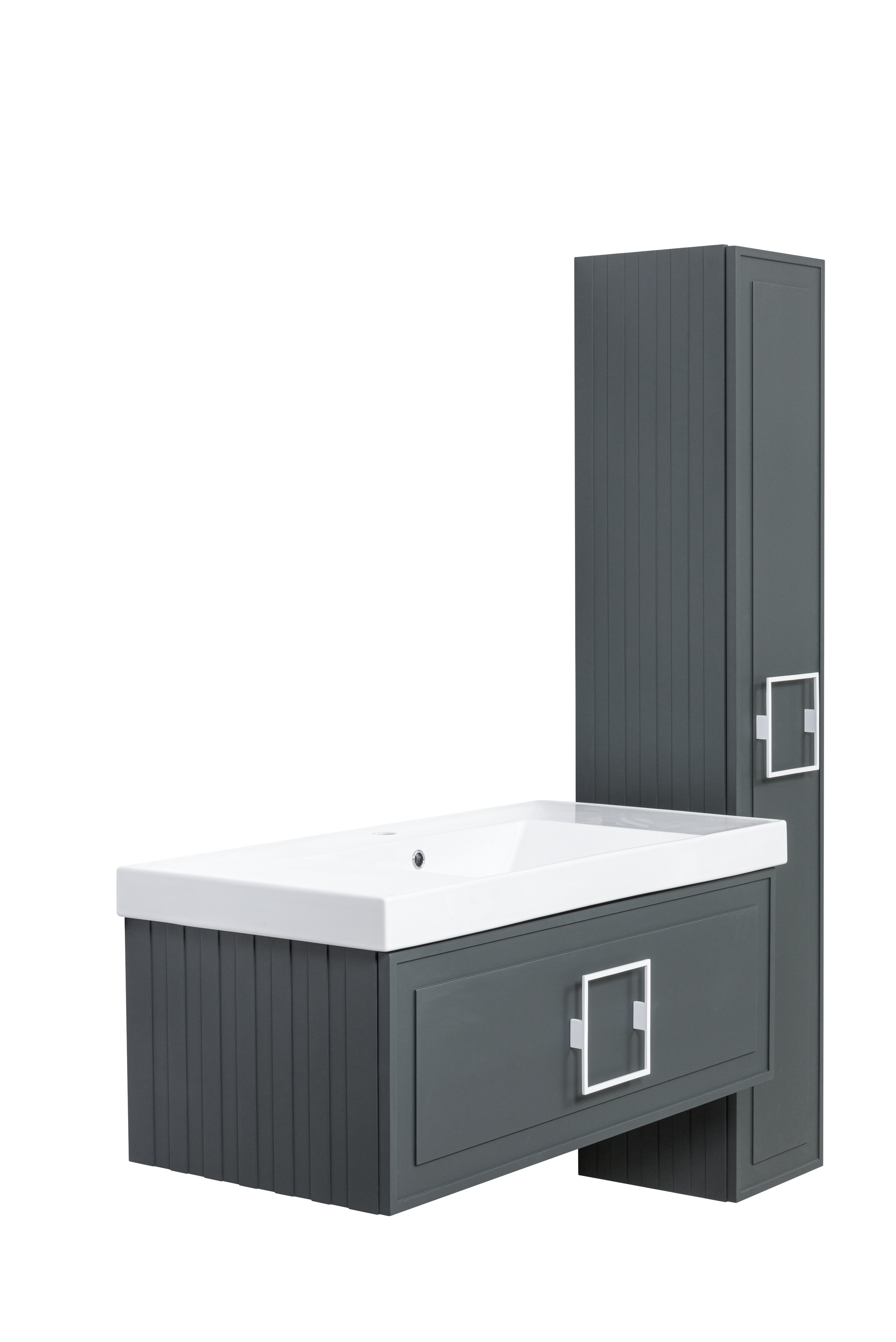 Пенал подвесной LA Fenice Cubo Grigio 30 серо-зелёный в 100Kran: Широкий выбор и доступные цены.