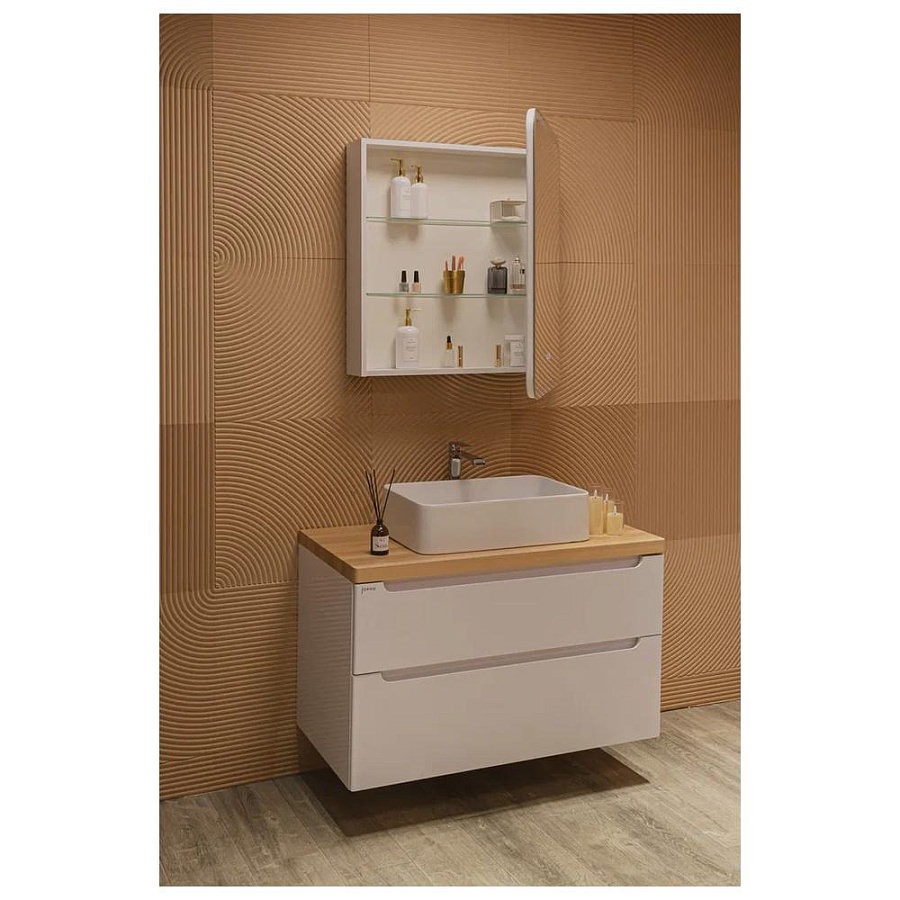 Зеркальный шкаф с подсветкой Silver Mirrors Фиджи 70 х 80 см - 3.2 LED-00002978 правый часы, ТХ, подогрев, сенсорный выключатель создать уют и комфорт, это просто!