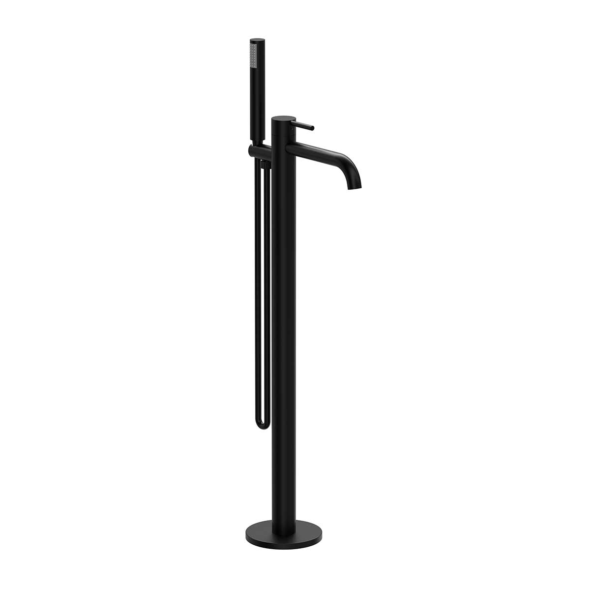 Смеситель для ванны напольный Vincea Desire VTF-1DMB с регулятором давления черный в 100Kran: Широкий выбор и доступные цены.