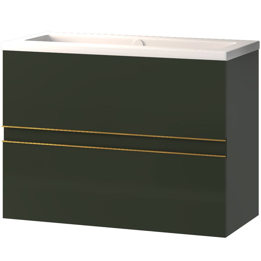 Тумба подвесная с раковиной Maxonor Pure Life SALON Sentimiento 78 см PL-MC02-78-GY белый глянец с золотой отделкой в 100Kran: Широкий выбор и доступные цены.